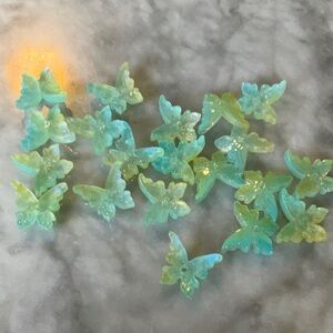 Butterfly 🦋 Glass Bead Cap 12mm (20)